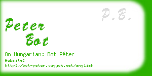 peter bot business card