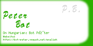 peter bot business card